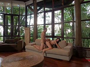 We're fucking doggystyle bent over in front of the photographer.