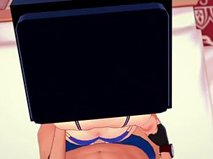 hentai woman tries not to cum but fails