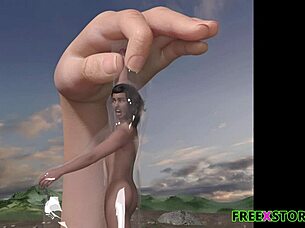 River Nymph Futa Giantess in 3D Comics Shemale Cartoon Sex