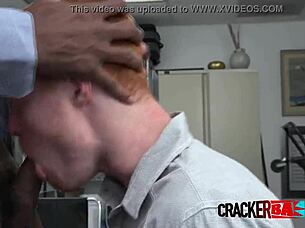 gay redhead guy gets rimmed and sucked at office audition