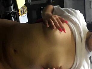 Teen Takes Brake From Fucking Her Big Ass