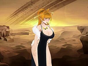 Milf Hunter 6 土星在桌上發情, Game Anime Cartoon Hentai With Big Tits Action.