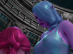 3D cartoon of big-cocked elf girl's secret sex life