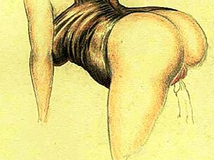 Vintage erotic anime drawings.