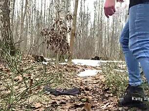 Is She Wet In Jeans Outdoors?