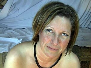 Ms Amy's shy tits get covered in cum during group GANGBANG FACIAL.