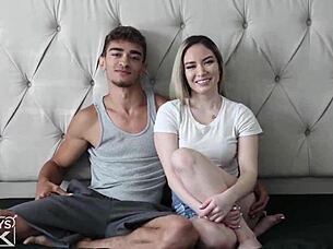 Oh no! Hung teen realizes he's not ready for that latina ass!