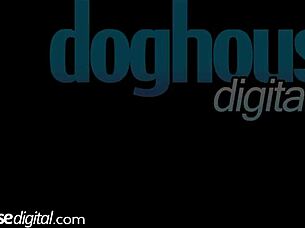 Natural Czech goddess rides cock in double penetration threesome.