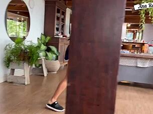 anarothbardreal seducing the boss with her sexy moves and wet pussy