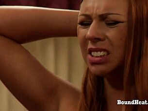 ADELA'S SUBMISSIVE BIG ASS SLAVE MOANS FROM HARSH WHIPPING IN BONDAGE DOMINATION