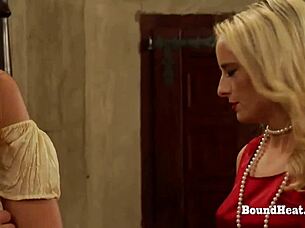 ADELA'S SUBMISSIVE BIG ASS SLAVE MOANS FROM HARSH WHIPPING IN BONDAGE DOMINATION