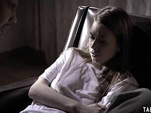 Oh, the psychiatrist roughly fucks the petite teen in doggystyle!