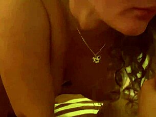 Gangbanged mature lady with blowjob and cumshot