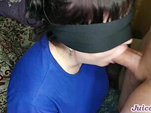 A homemade video of a gay blowjob with a big cumshot in the mouth