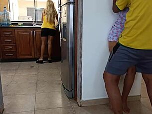 Security Officers Ricky Spanish And Lily Lane Strip Izzy Lush