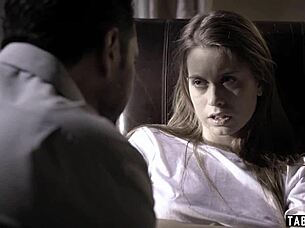 Oh, the psychiatrist roughly fucks the petite teen in doggystyle!