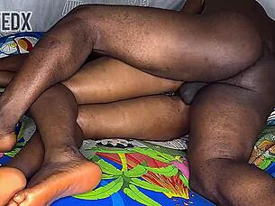 Fucked My Ebony Bestie With Monster Cock While She Rested From Party
