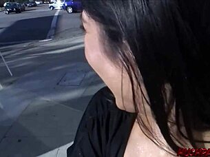 horny latina alexis bent over for missionary blowjob and facial