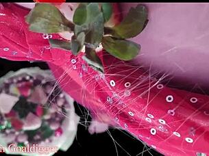 food porn in financial domination style, glasses and masturbation