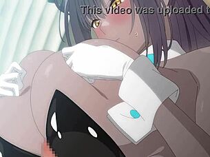 Karin parodies Totoro in Blue Archive with big tits exposed