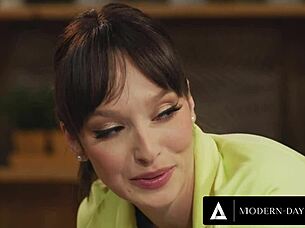 Anna claire clouds convinces husband for intense 3-way with busty neighbor lexi luna