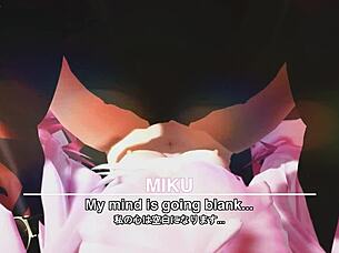 Miku begs for big black cock in anime creampie missionary.