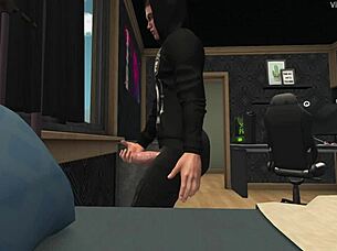 my neighbor's bimbo stepmom masturbating at pool in roleplay