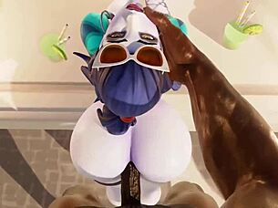 오버워치 위도우메이커가 성숙한 헨타이 컴필레이션에서 격렬한 애널 액션 받아