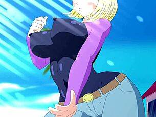 android 18 has slutty sex with trunks