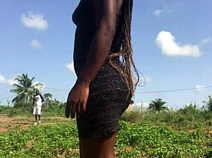 Crazybitch enjoys moving her big ass outdoor