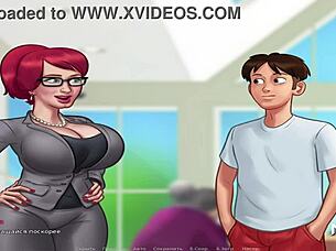 redhead mommy's pussy gets fucked in summertime saga hentai