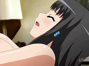 teen with huge tits experiences intense orgasms in hentai