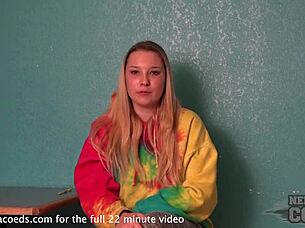 Shy teen Sarah, 19, from Wisconsin in nervous first casting