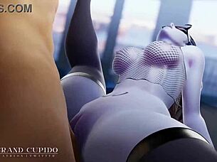 Widowmaker from Overwatch gets intense anal action in mature hentai compilation scenes.