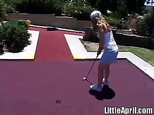 Small teenager April’s solo performance outdoors