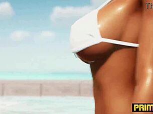 deep tissue massage animation futanari foursome by prime3dx