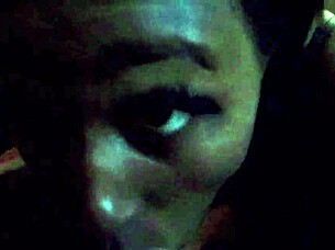 I watch ebony sucking my big black cock passionately