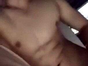 Gay amateur's late night self-pleasure experience with anal play and blowjob