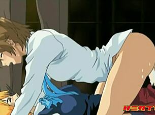 Futanari students fuck at academy in uncensored hentai with big tits and creampie 😈