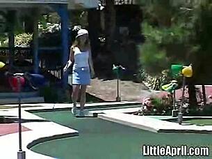 Small teenager April’s solo performance outdoors