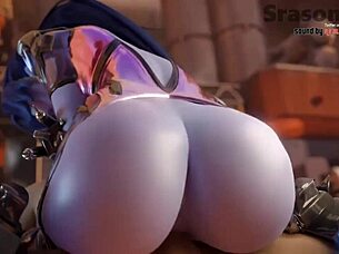 Widowmaker from Overwatch gets intense anal action in mature hentai compilation scenes.