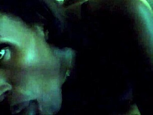 I watch ebony sucking my big black cock passionately