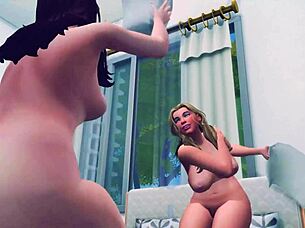 Blonde And Brunette Beauties Feel Passion In Pussy Sucking