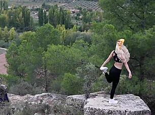 outdoor yoga with a stranger