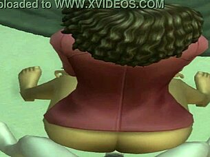 Ebony girl at house party gets bent over