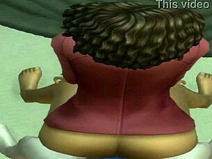 Ebony girl at house party gets bent over