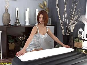 Skinny teen undergoes extreme stretching