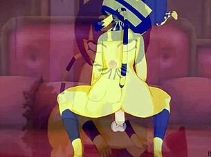 ankha enters the bedroom and starts riding a nice cock passionately