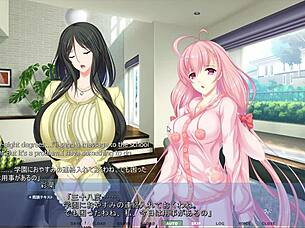 yunagi sucking her stepbrother crush's monster cock in akumeru family hentai route