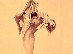 Vintage hentai drawings feature anime characters in erotic cartoon poses from retro comics